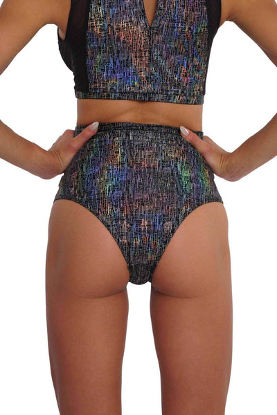 Holographic Silver High Waisted Hot Pants from Love Khaos