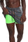 Mens holographic silver drawstring shorts with liner for festival wear from Love Khaos.