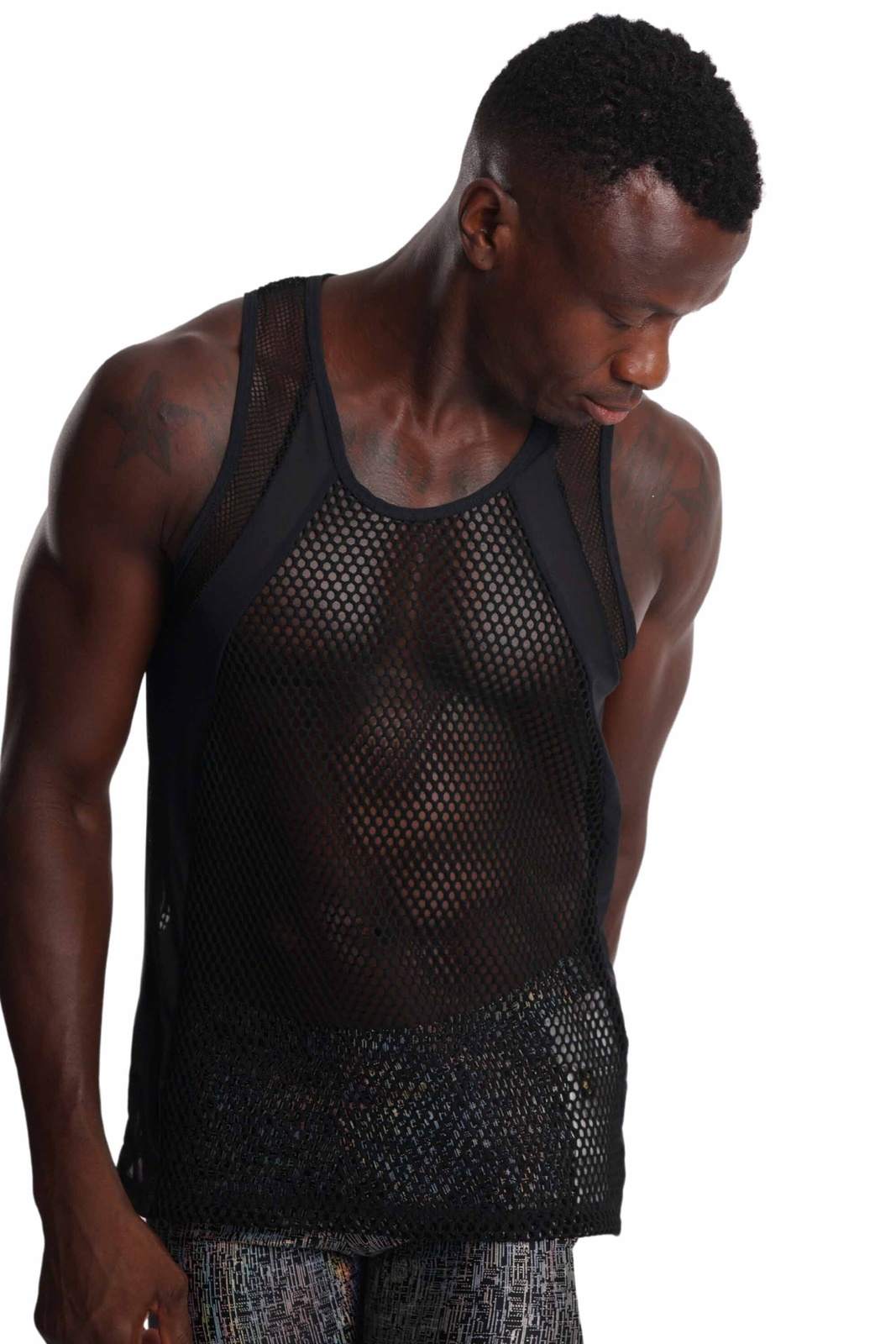 Mens Mesh Tank Top | Fishnet Tank Top Mens | Love Khaos