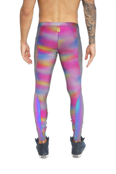 Techno Color Meggings Mens Festival Pants from Love Khaos festival clothing website