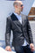 Corporate Goth Black Mens Blazer with Leather Elbow Patches by Love Khaos