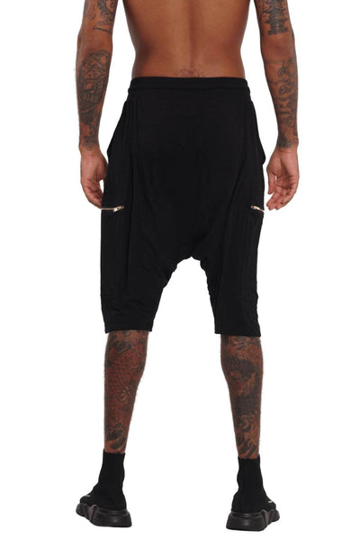 Santiago black Dropcrtoch shorts from Ekoluxe