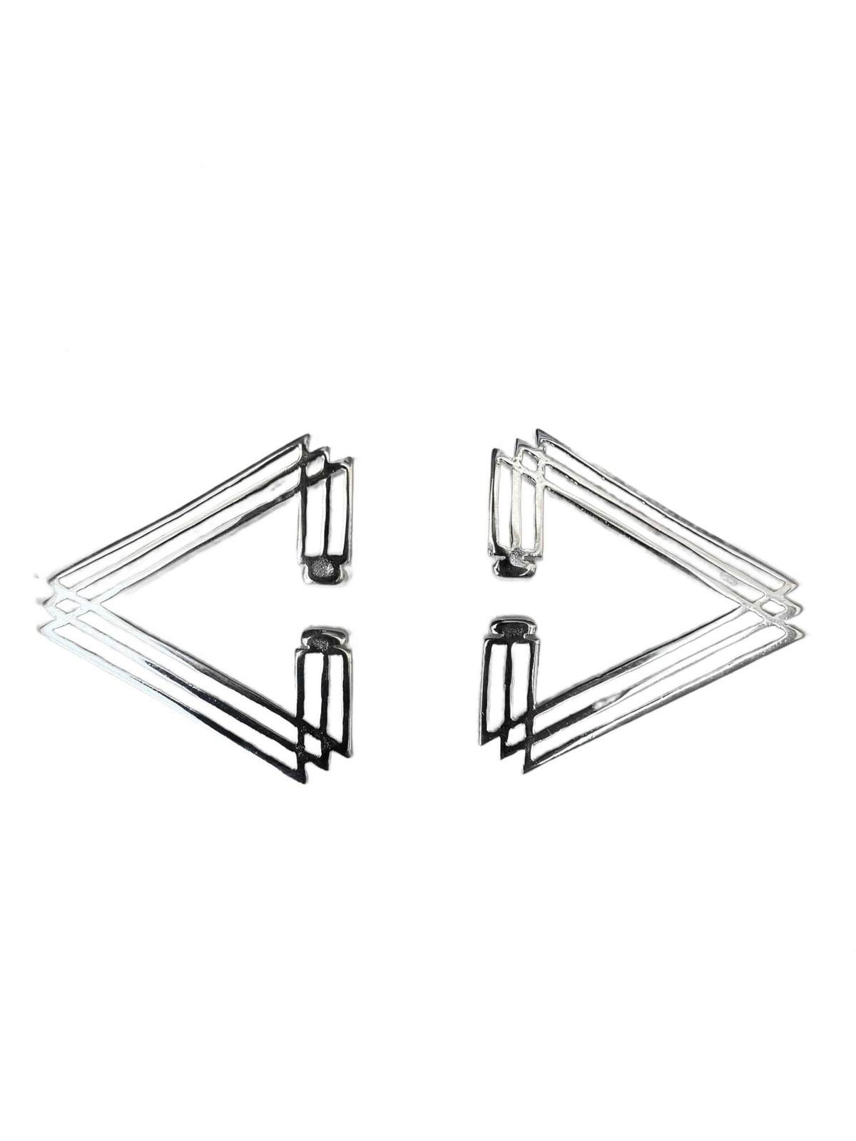 Silver Triangle Earring Cuffs from Love Khaos
