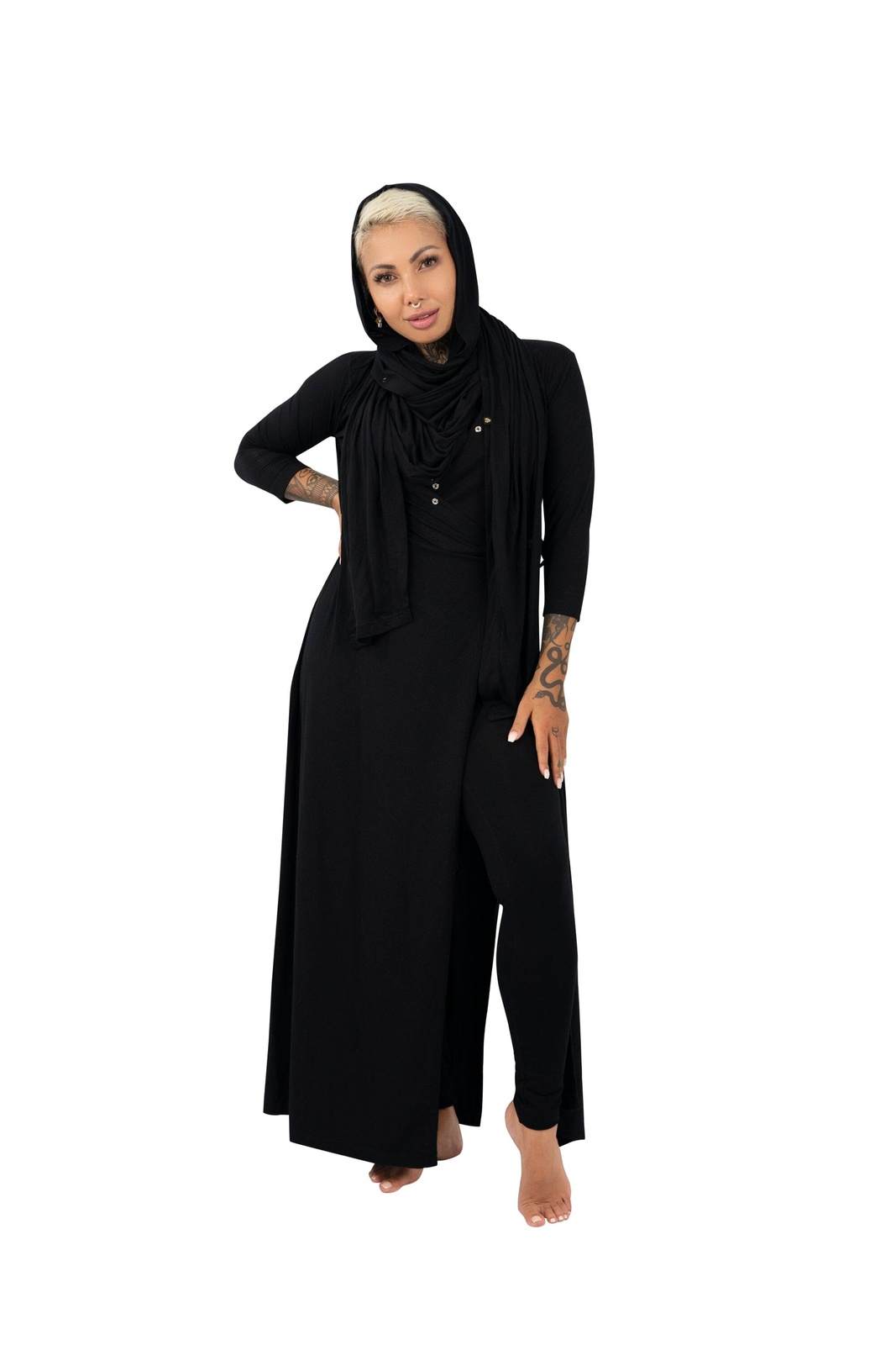 Black Kimono Wrap Dress 7 Styles in 1 Dress Shop Ekoluxe