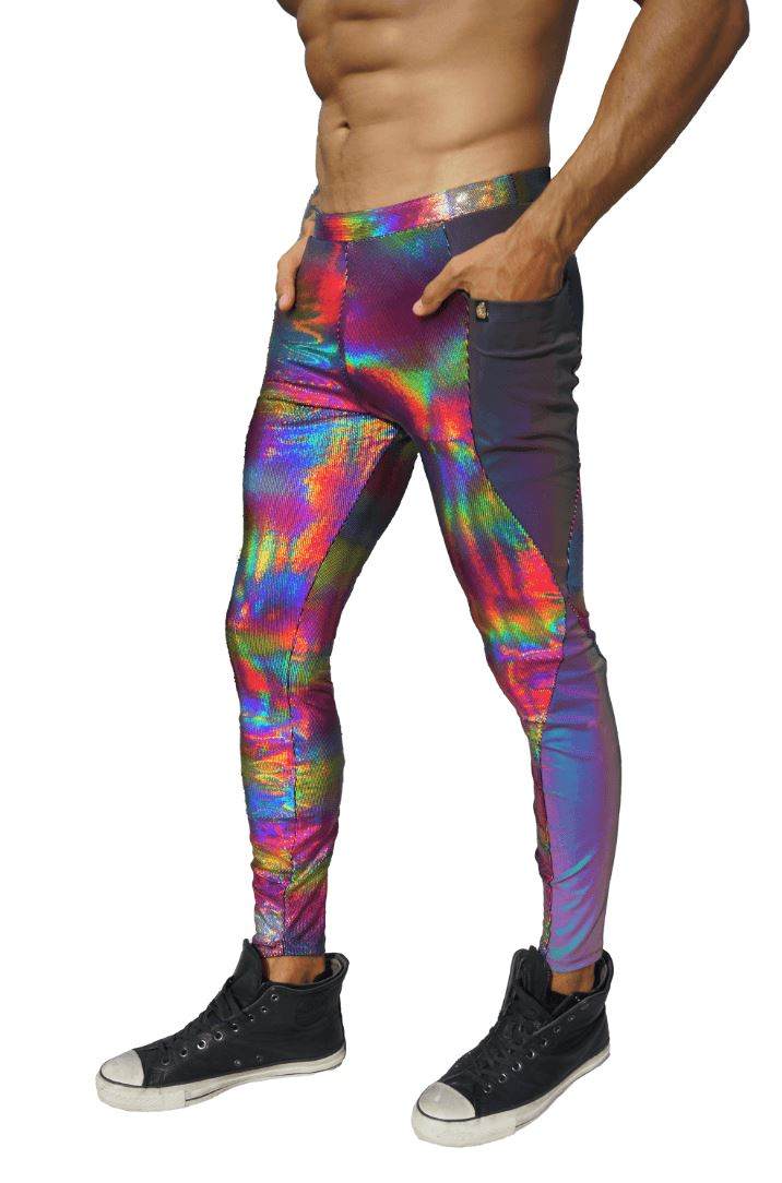 Reflective rainbow leggings online