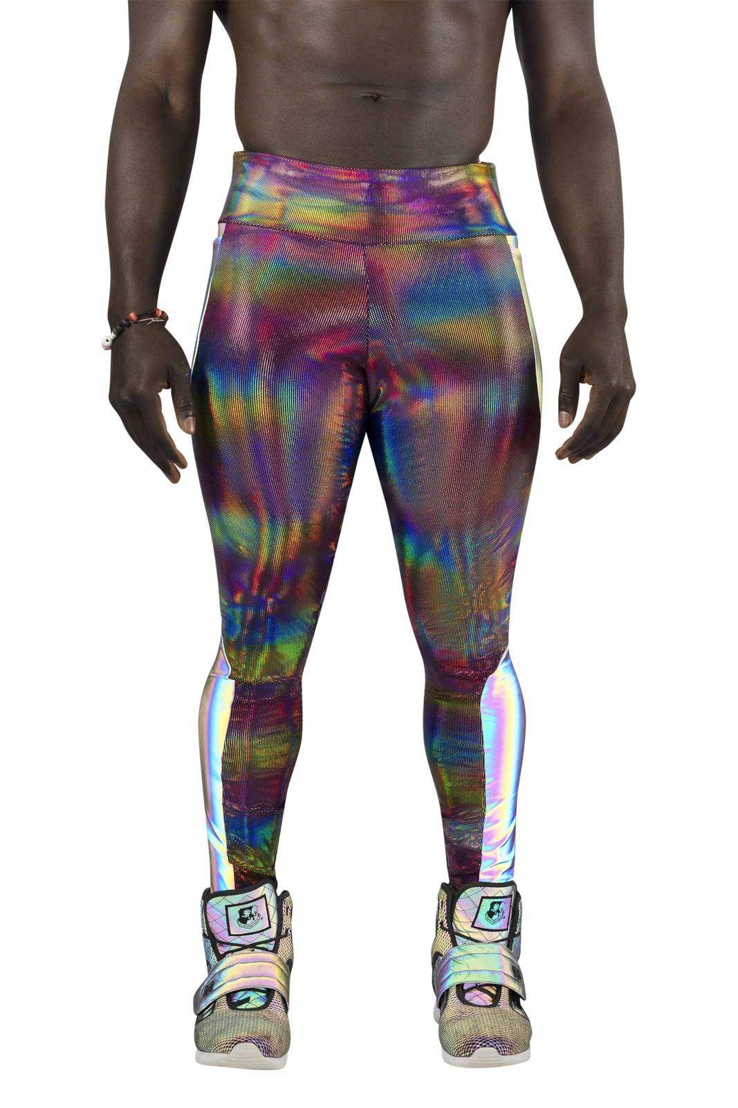 Rainbow Meggings Mens Festival Pants Love Khaos