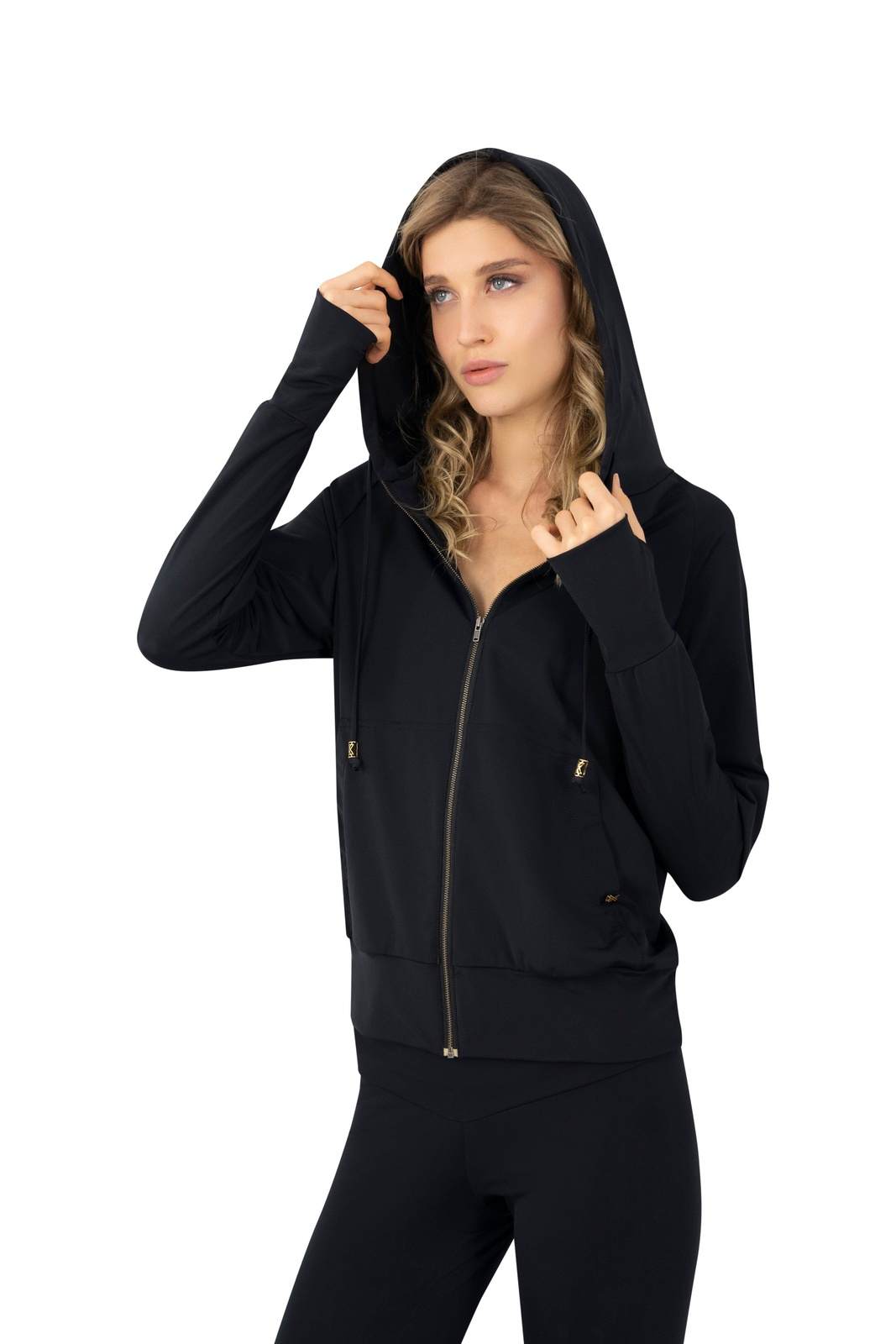 Womens Designer Zip Up Lightweight Hoodie by Ekoluxe Sustainable Clothing Brand